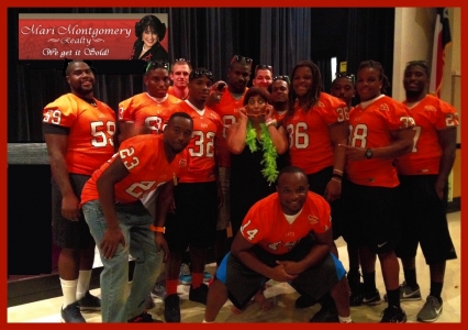 sam houston state football team and mari montogmery realty