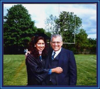 Me and Daddy at Wilkes College In Wilkes Barre PA in 1985 Graduation